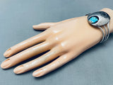Spider And Turquoise Vintage Native American Navajo Sterling Silver Bracelet Cuff-Nativo Arts