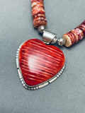 Heart Of Spiny Vintage Santo Domingo Sterling Silver Necklace-Nativo Arts
