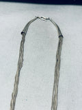 Tassell For Educated!! Vintage Native American Navajo Sterling Silver Necklace-Nativo Arts