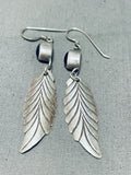 One Of The Best Vintage Native American Navajo Onyx Sterling Silver Earrings-Nativo Arts