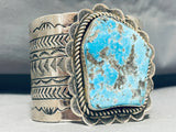 Jaw-dropping 180 Gram Native American Navajo Morenci Turquoise Sterling Silver Bracelet-Nativo Arts