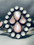 One Of The Best Ever Vintage Native American Navajo Pearl Sterling Silver Bracelet-Nativo Arts