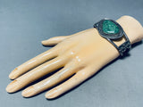 Early Damale Turquoise Vintage Native American Navajo Sterling Silver Bracelet Cuff-Nativo Arts