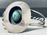 Eye Of Turquoise Vintage Native American Navajo Sterling Silver Bracelet Cuff Old-Nativo Arts