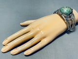 One Of The Best Vintage Native American Navajo Jasper Sterling Silver Leaf Bracelet-Nativo Arts