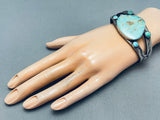 Thick Vintage Navajo Royston Turquoise Sterling Silver Bracelet-Nativo Arts