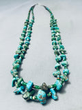 Important Vintage Santa Domingo Cerritos Turquoise Sterling Silver Necklace-Nativo Arts