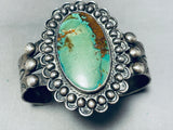 Very Early Heavy Vintage Native American Navajo Cerrillos Turquoise Sterling Coin Ingot Bracelet-Nativo Arts