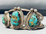 Rare Vintage Native American Navajo Royston Turquoise Sterling Silver Bracelet Old-Nativo Arts