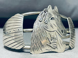 Best Horse Head Vintage Native American Navajo Sterling Silver Bracelet Cuff-Nativo Arts