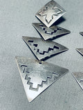 Special Vintage Native American Navajo Sterling Silver Earrings-Nativo Arts