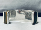 7.5 Inch Wrist Vintage Native American Navajo Turquoise Inlay Sterling Silver Bracelet Cuff-Nativo Arts