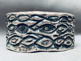 Heavy 86 Grams Vintage Native American Navajo Sterling Silver Bracelet Cuff-Nativo Arts