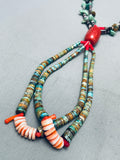 One Of The Best Vintage Santo Domingo Green Turquoise Jacla Necklace Old-Nativo Arts
