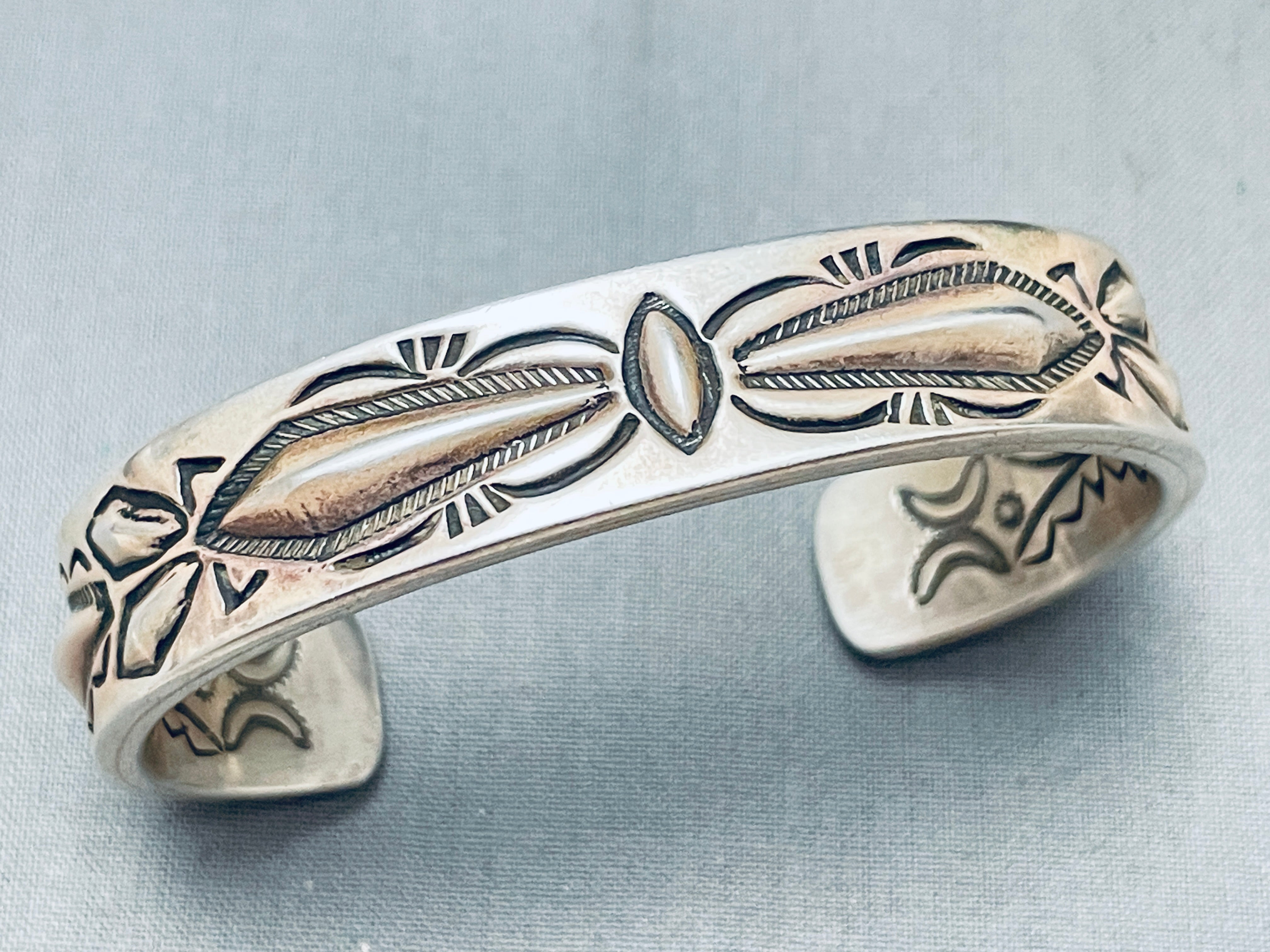 Important Vintage Native American Navajo Ray Adakai Sterling
