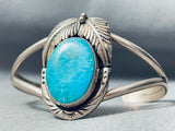 Austin Long Vintage Native American Navajo Turquoise Sterling Silver Bracelet