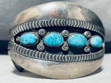 Joe Keyonie!! Vintage Native American Navajo Turquoise Sterling Silver Bracelet-Nativo Arts