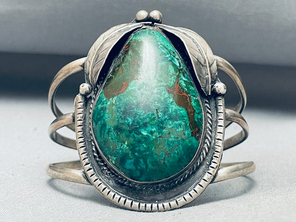 Dragon Blood Jasper Vintage Native American Navajo Sterling Silver Bracelet-Nativo Arts