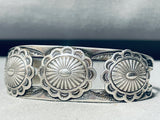 Conchos!! Very Early Vintage Native American Navajo Sterling Silver Bracelet Cuff-Nativo Arts