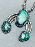 Longer Rare Vintage Native American Navajo Royston Turquoise Sterling Silver Necklace4999.95-Nativo Arts
