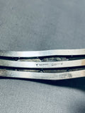 Important Tommy Yazzie Vintage Native American Navajo Damale Turquoise Sterling Silver Bracelet-Nativo Arts