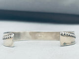 7 Inch Wrist Sleek Vintage Native American Navajo Turquoise Sterling Silver Bracelet-Nativo Arts
