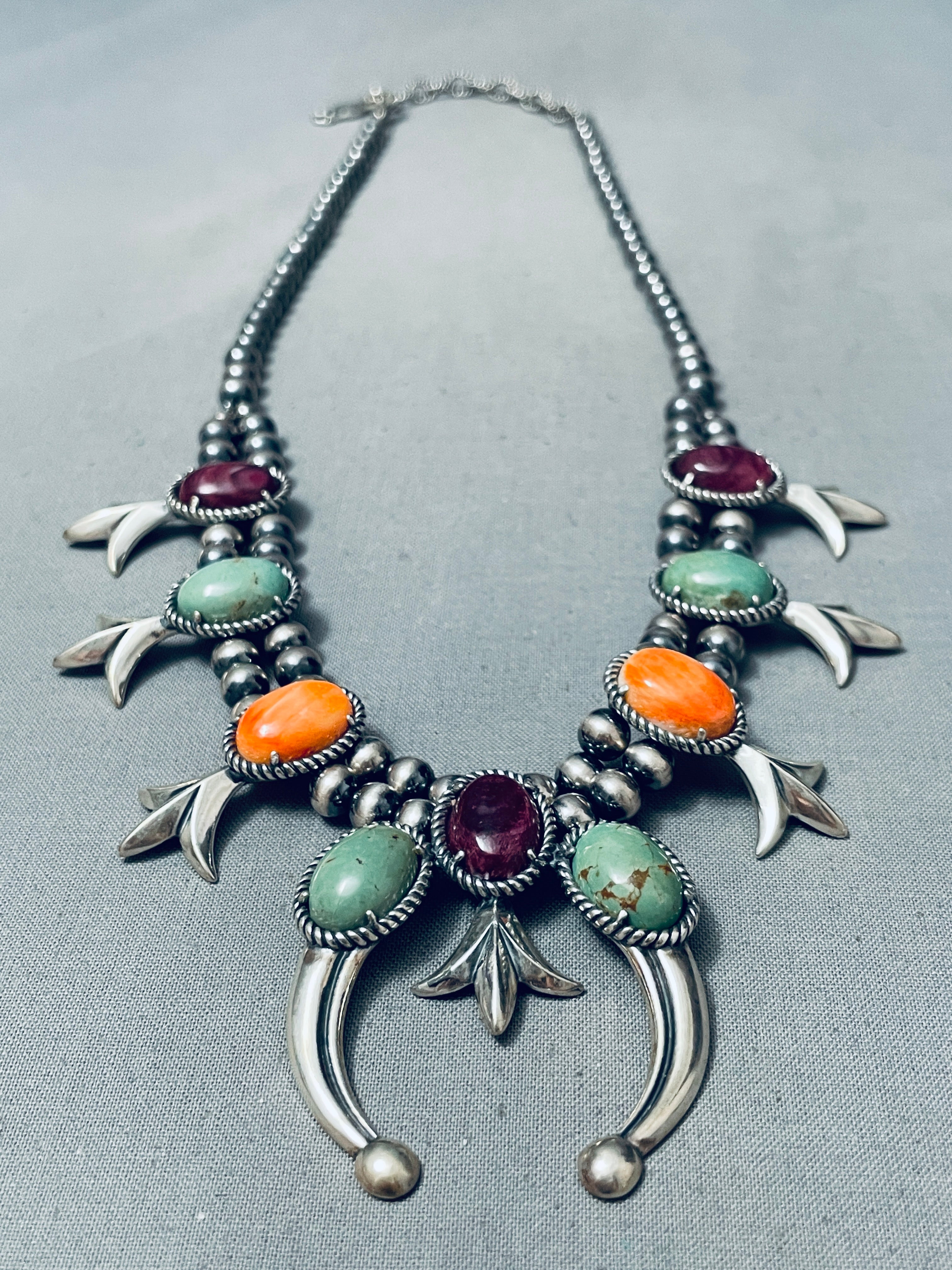 Native American Womens Green Turquoise Vintage Sterling Silver