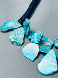 174 Grams Turquoise Nugget Vintage Native American Navajo Heishi Sterling Silver Necklace-Nativo Arts