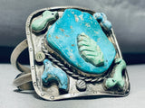 159 Gram Vintage Native American Navajo Animal Fetish Sterling Silver Turquoise Bracelet Old-Nativo Arts