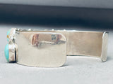 I Love Turquoise Ben Piaso Vintage Native American Navajo Sterling Silver Bracelet-Nativo Arts