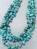 One Of The Best Old Kingman Turquoise Nugget Heishi Necklace Old-Nativo Arts