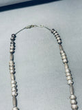 Ken Lassa Opulent Vintage Native American Navajo Gilbert Turquoise Sterling Silver Necklace Old-Nativo Arts