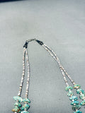 Native American Authentic Vintage Santo Domingo Royston Turquoise Sterling Silver Necklace-Nativo Arts
