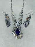 Fritson Toledo Vintage Native American Navajo Amethyst Sterling Silver Necklace-Nativo Arts