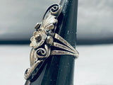 Signed Vintage Native American Navajo Sterling Silver Flower Ring-Nativo Arts