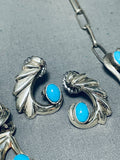 Kay Roberts Vintage Native American Navajo Turquoise Sterling Silver Necklace-Nativo Arts