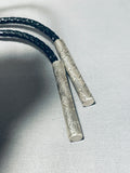 The Biggest Elk Bone Native American Navajo Sterling Silver Bolo Tie-Nativo Arts