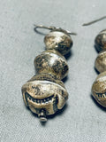 Authentic Vintage Native American Navajo Sterling Silver Earrings-Nativo Arts
