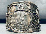 One Of The Most Unique Vintage Native American Navajo Sterling Silver Bracelet-Nativo Arts