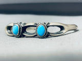 Linda Marble Vintage Native American Navajo Sleeping Beauty Turquoise Sterling Silver Bracelet-Nativo Arts
