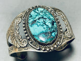 Cripple Creek Turquoise! Rare Vintage Native American Navajo Sterling Silver Bracelet-Nativo Arts