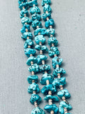 Nuggets Of Spiderweb Turquoise Vintage Native American Navajo Heishi Necklace Old-Nativo Arts