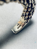 Elias Steven Crazy Woven Vintage Native American Navajo Sterling Silver Bracelet!-Nativo Arts