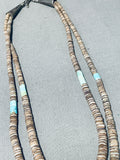 Native American Beautiful Vintage Santo Domingo Turquoise/ Shell Sterling Silver Necklace-Nativo Arts