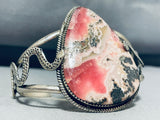 One Of The Best Vintage Native American Navajo Rhodonite Sterling Silver Bracelet-Nativo Arts