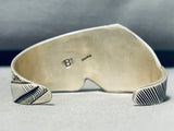 Wild Silverwork!! Vintage Native American Navajo Sterling Silver Bracelet Cuff-Nativo Arts