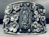 The Best Vintage Lady Of Guadalupe Sterling Silver Bracelet Cuff-Nativo Arts