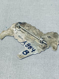 Wonderful Vintage Native American Navajo Sterling Silver Sheep Pin-Nativo Arts