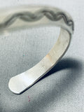 Noteworthy Vintage Native American Navajo Sterling Silver Handstamped Bracelet-Nativo Arts