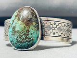 Stunning Vintage Native American Navajo Giant Spiderweb Turquoise Sterling Silver Bracelet-Nativo Arts
